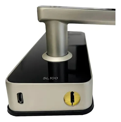 Fechadura Smart Lock Digital Sl100 Preta Com Prata Papaiz