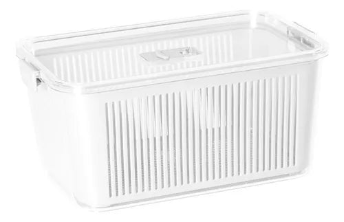Pote Slim Multiuso Fresh Hermético Geladeira 4470 Ml Cor Branco