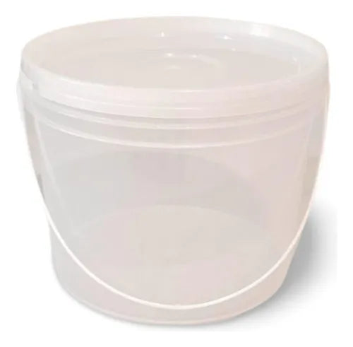 Kit 10 Balde 3,2l Transparente Hermético Atóxico Alimentício