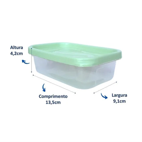 Kit Potes Plasticos 6 Peças Santana 300ml Bpa Free- Promoção