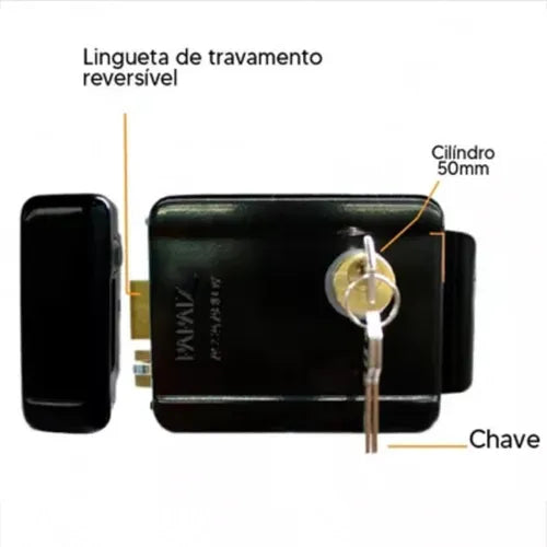 Fechadura Elétrica Sobrepor 12v Sem Sensor Para Portão