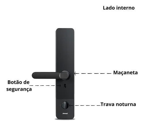 Fechadura Eletrônica Digital com Biometria Cartão e Senha Amvox Afc 1000