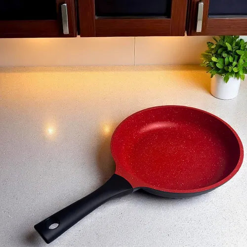 Frigideira Antiaderente Cerâmica 28cm Com Tampa Compatível Com Fogão A Gás E Indução Aristus - Preto-vermelho
