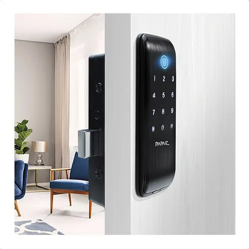Fechadura  Smart Lock Sl125b Pf Biometrica (vert.) Preta