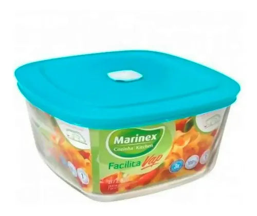 Pote 2 Litros Facilita Marinex De Vidro Com Tampa Colorida
