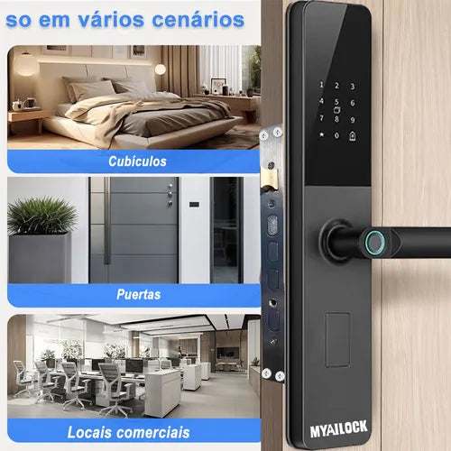 Fechadura Eletronica Digital Biometria Senha Wifi+bluetooth