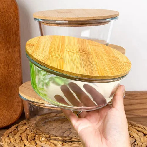 Jogo De Potes Resistente Para Alimentos Forno Freezer