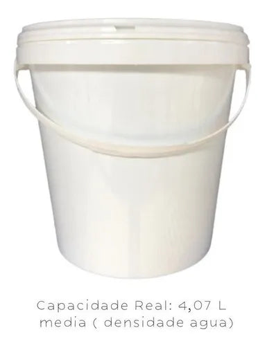Balde Plástico 3.6 Litros Alimentício Cor Branco