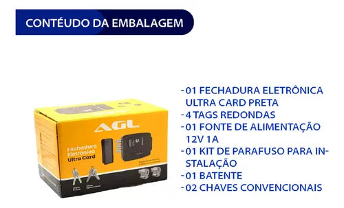 AGL Ultramagic Cor Preto Acabamento Tinta Eletrostática Direção da fechadura Direita/Esquerda