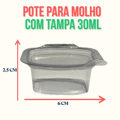 1000 Pote De Molho Descartável 30ml Tp Acoplada Fecha Bem 2