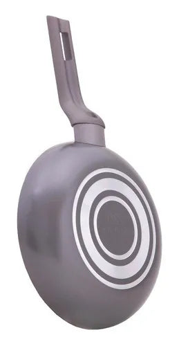 Frigideira Cerâmica Pequena 20 cm Fogão Cooktop a Gás Grafite Mimo Style