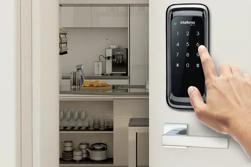 Fechadura Digital de Sobrepor Touch Screen FR 101 Preta Intelbras