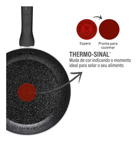 Frigideira Rochedo Stone Pro 20cm Preto