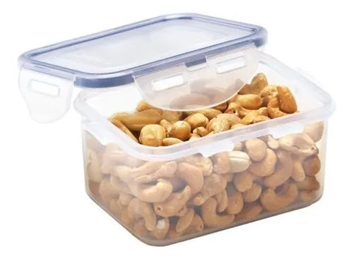 Conjunto Kit 3 Potes Herméticos Retangular Lock & Lock 470ml
