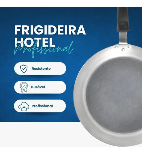 Jogo Frigideira Grande Industrial Profissional Restaurante N28 Alumínio 3 un.