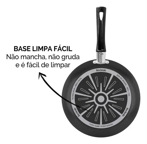Kit De Frigideiras Antiaderentes Rochedo Basic Com 3 Peças
