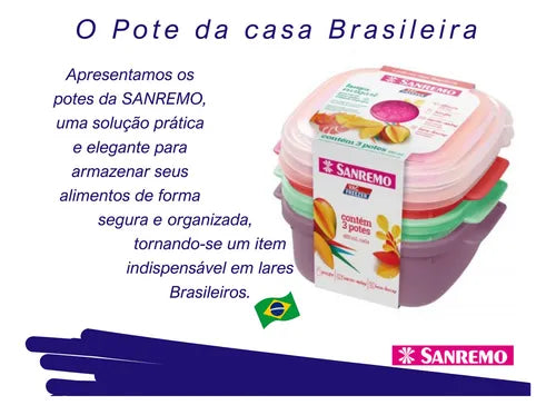 Pote para alimentos hermético Sanremo Marmita Tupperware 480mL