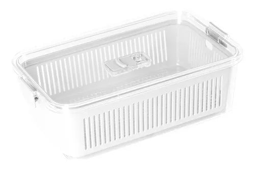 Pote Slim Multiuso C/ Cesto 2570ml Hermético Paramount Cor Branco