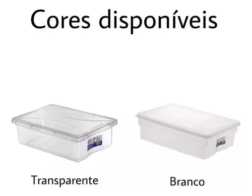 Caixa Plastica Com Tampa Para Empanar 5l Kit Com 4 Reforçada
