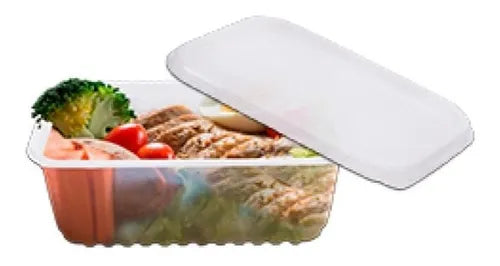 Pote Descartável 750ml Freezer Microondas Marmita - com 24 Un. Cor Transparente