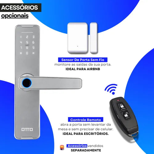 Fechadura Eletronica Otto Tt01 Ttlock Digital Airbnb Silver