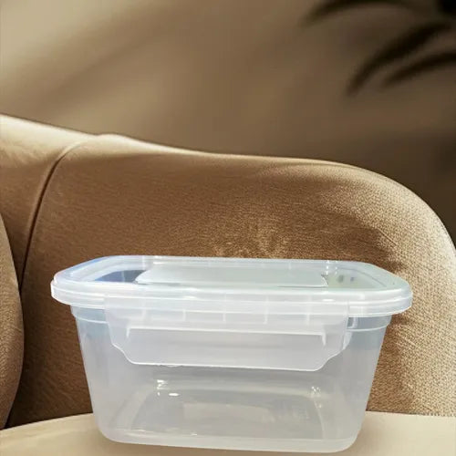 Kit 3 Potes Plástico Vários Tamanhos Com Tampa Transparente