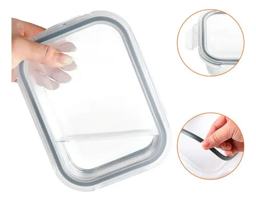 Conjunto 16 Potes Herméticos Croix Empilhavel Tampa E Trava Cor Transparente