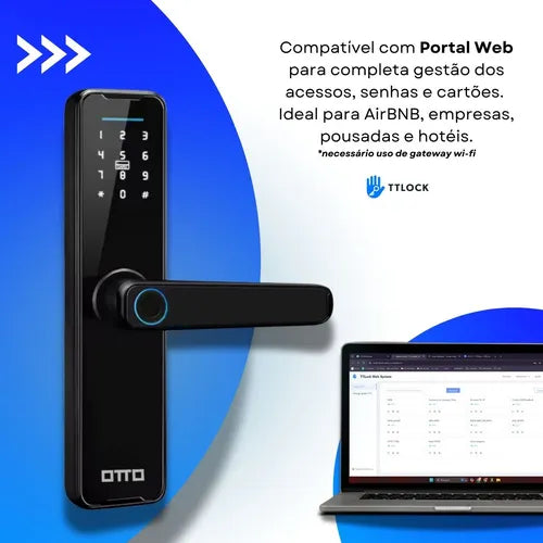 Fechadura Eletronica Otto Tt01 Ttlock Digital Biométrica Airbnb