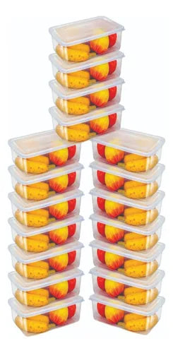 Kit 20 Potes 500 Ml Transparente Marmita Fitnees Bpa Free SCM Utilidades