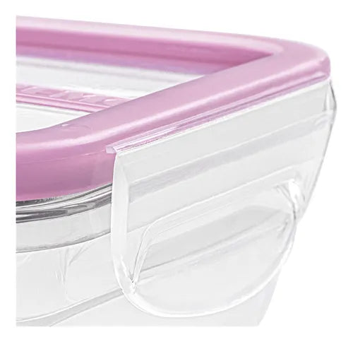 Pote Plástico Com Travas Hermético Açaí 1,4l Freshy Sanremo Cor Violeta-escuro