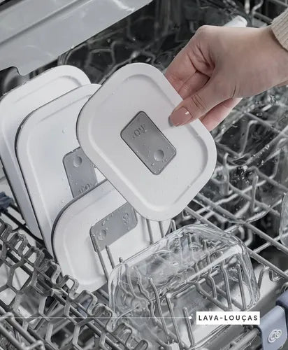 Pote De Vidro Hermético Ou 370ml Marmita Alimentos Com 2 Un