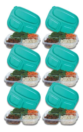 12 Potes Marmita Reutilizável Potes 500ml Freezer Microondas Cor Sortido