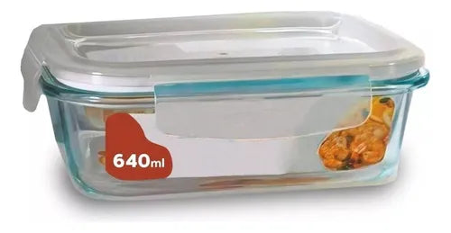 Pote Vidro Hermético Marmita Mantimentos Tampa 640ml AVB SHOP