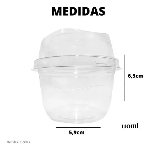 250 Und. Embalagem Descartavel 110ml Bolo Pote Mousse G 670
