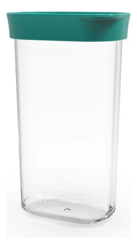 Potes Herméticos Acrílicos 4 Peças Para Mantimentos 500 Ml Cor Verde Menta