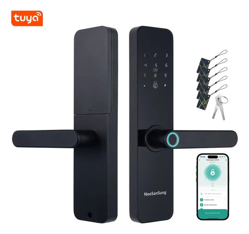 Fechadura Digital Biométrica Eletrônica Touch Biometria Com Bluetooth, Tuya Smart Life App E Segurança Avançada- Idioma Em Português Do Brasil