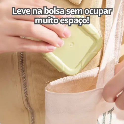 4 Mini Potinhos Potes Frutas Papinhas Grãos Lanche Com Trava