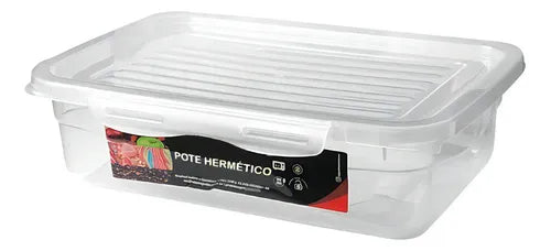Kit 25 Marmita Fit Reutilizável Com Travas Microondas Congelador Cor Transparente modelo Smart Armazenador