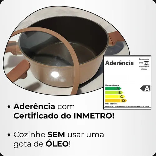 Jogo De Panelas Completo Antiaderente Cerâmica 20 Peças