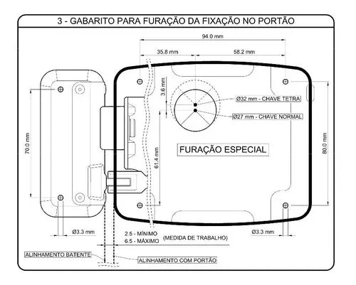 Fechadura Elétrica Agl Reversível  - Abre Para Dentro E Fora