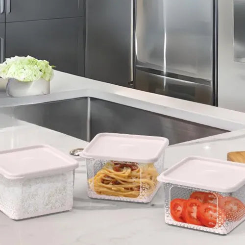 Kit 3 Pote Organizador Geladeira 1,5lt Alimentos Vegetais