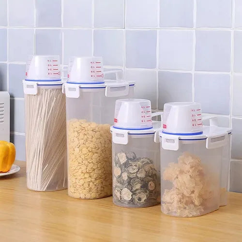 Dispenser 2 Litros Pote Hermetico Com Tampa Mantimentos Cor Transparente