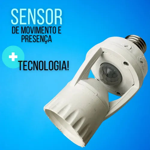 Sensor De Presença Lâmpada Para Soquete  E27  Com Fotocélula Interruptor Movimento 360 Graus Potistore