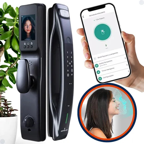 Fechadura Digital Eletronica Com Reconhecimento Facial 3d