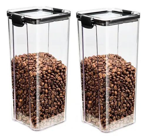 Conjunto 3 Potes Hermético 2,15 L Porta Mantimento Arroz