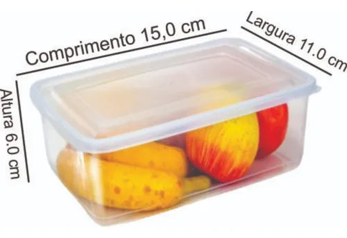 Kit 20 Potes 500 Ml Transparente Marmita Fitnees Bpa Free