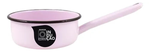 Papeiro Esmaltado Para Bebê Antibacteria Indução Agata N14 B Cor Rosa-claro