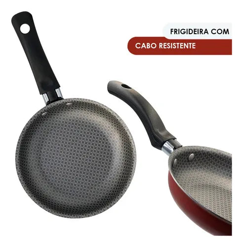 Frigideira Ovo Pequena 14cm Alegrete Vermelha