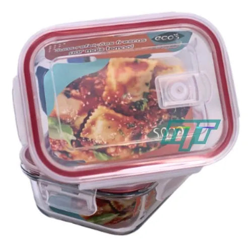 Kit 12 Potes De Vidro Hermético C/ 4 Travas 370ml Mantimento