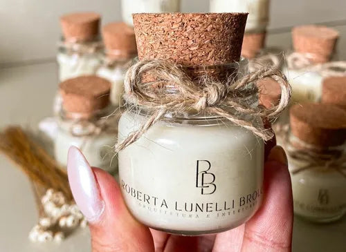 40 Mini Pote De Vidro 40ml Para Velas Doces Tampa De Rolha Cor Transparente